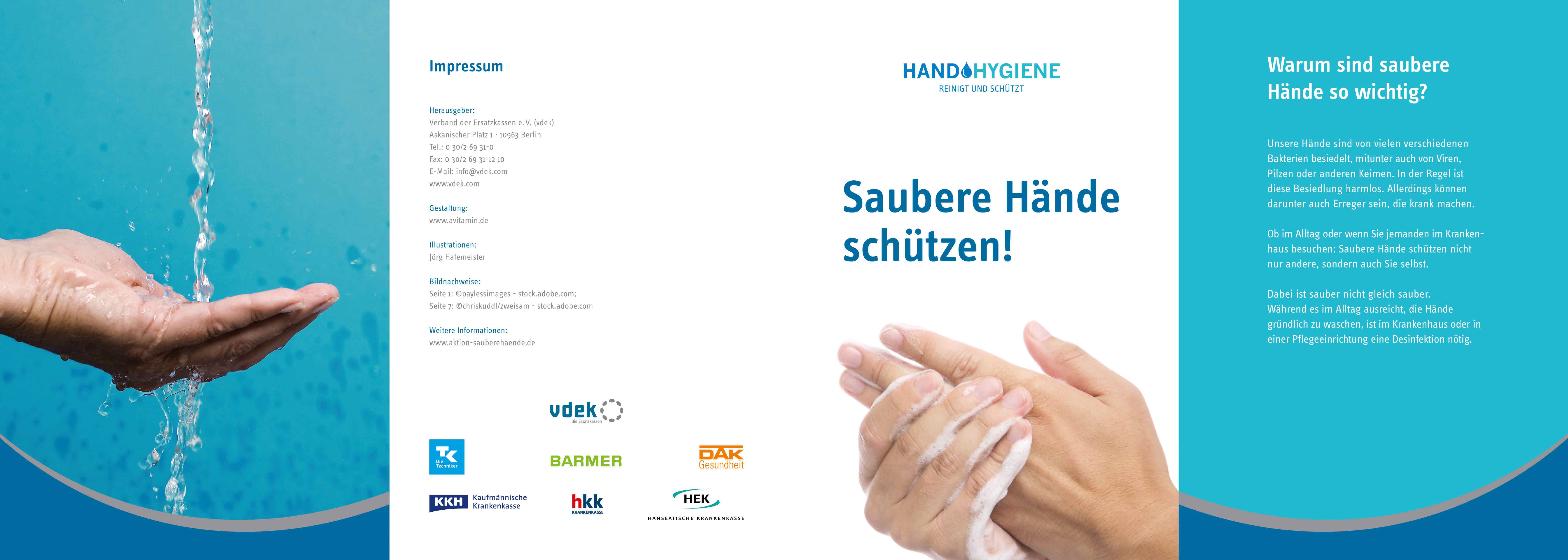 Handhygiene-Flyer „Saubere Hände schützen!“