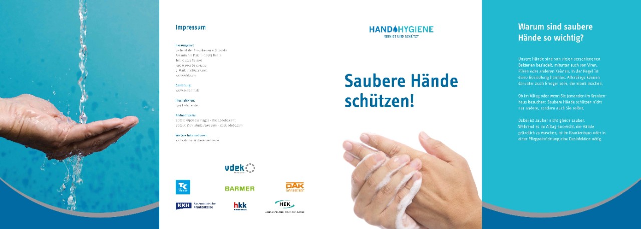 Handhygiene-Flyer „Saubere Hände schützen!“