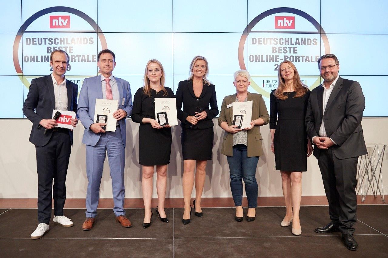 Preisübergabe „Deutschlands Beste Online-Portale 2019“