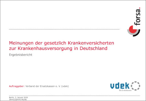 vdek-Forsa-Umfrage Krankenhausversorgung vdek-Forsa-Umfrage Krankenhausversorgung