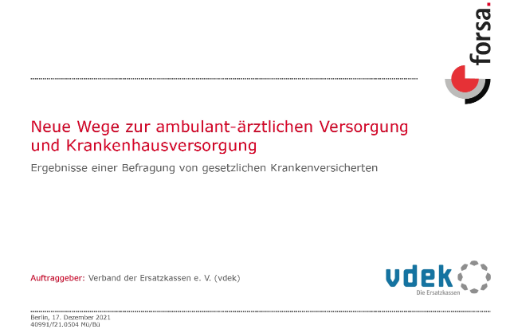 Titelblatt: Forsa-Umfrage zur ambulant-ärztlichen Versorgung