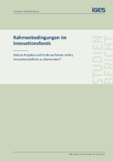 Broschüren-Cover: Rahmenbedingungen im Innovationsfonds