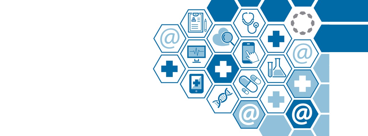 Waben mit Symbolen aus dem Gesundheitswesen
