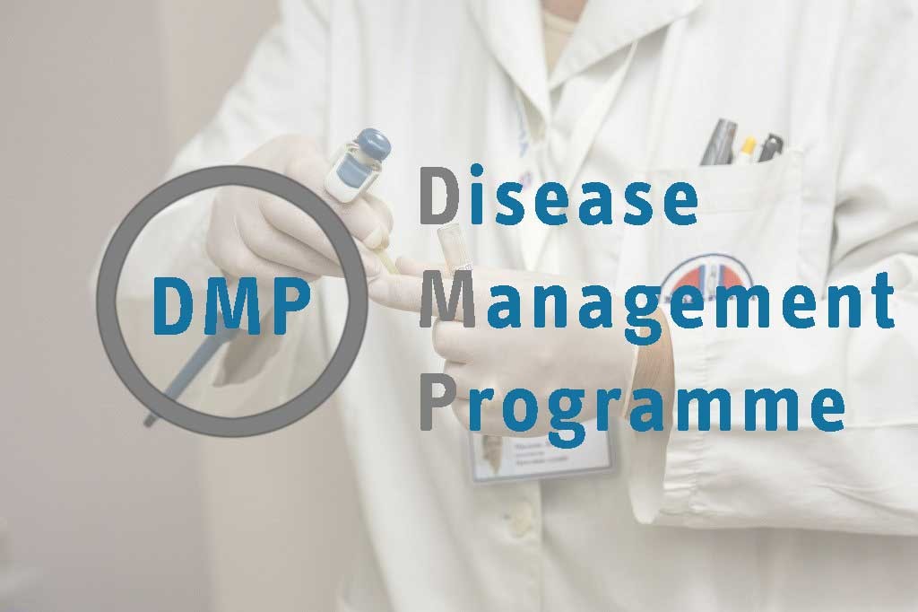 Symbolbild mit der Aufschrift "Disease Management Programme"