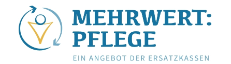 Logo "MEHRWERT:PFLEGE - Ein Angebot der Ersatzkassen"