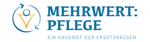 Logo "MEHRWERT:PFLEGE - Ein Angebot der Ersatzkassen"
