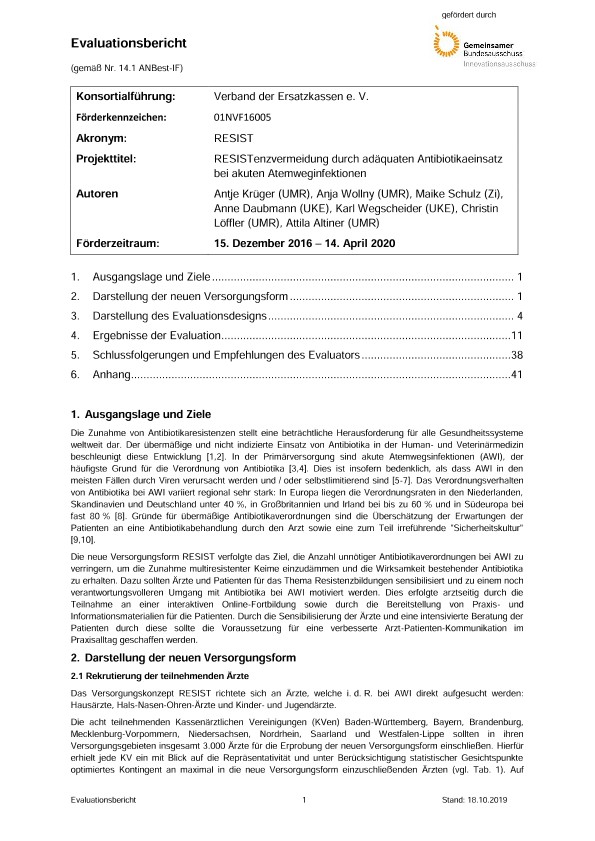 Evaluationsbericht Evaluationsbericht