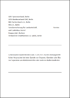 Titelblatt Gemeinsames-Rundschreiben 2015 leistungsrechtliche Auswirkungen Änderung Transplantationsgesetz