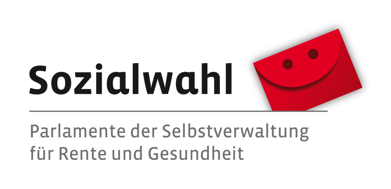 Logo Sozialwahl: Parlamente der Selbstverwaltung für Rente und Gesundheit Logo Sozialwahl: Parlamente der Selbstverwaltung für Rente und Gesundheit