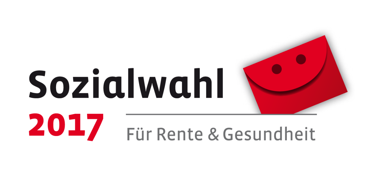 Logo Sozialwahl 2017: Für Rente und Gesundheit