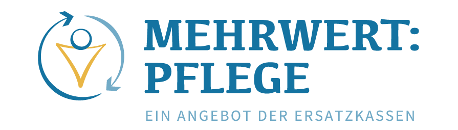Logo "MEHRWERT:PFLEGE - Ein Angebot der Ersatzkassen"