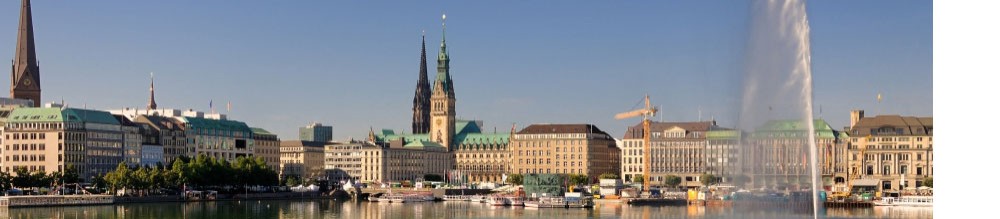 Hamburg: Panorama-Ansicht der Binnenalster