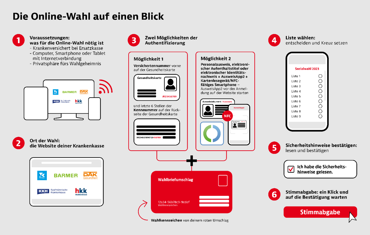 Infografik: Die Online-Wahl auf einen Blick