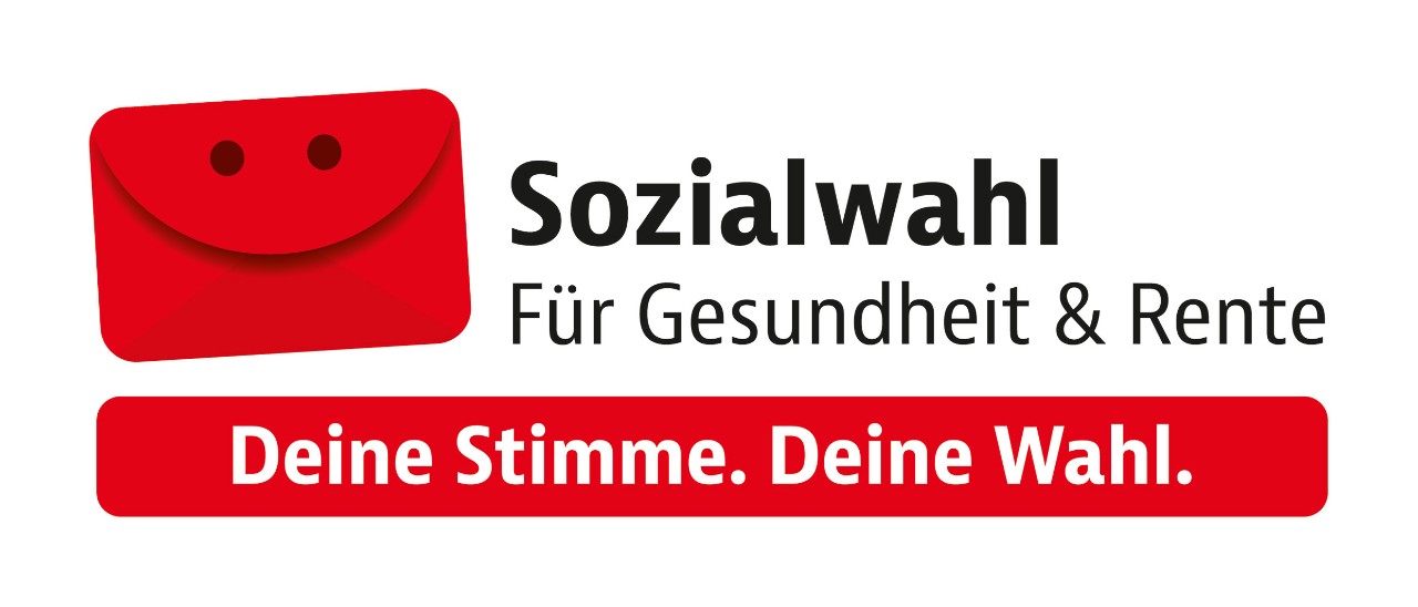 Logo Sozialwahl: Parlamente der Selbstverwaltung für Rente und Gesundheit
