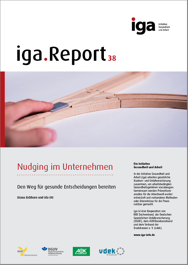 Cover iga-Report 38: Nudging im Unternehmen (Bild: Schienengabelung) Cover iga-Report 38: Nudging im Unternehmen (Bild: Schienengabelung)