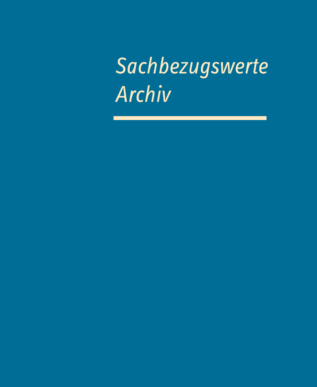 Cover Archiv Sachbezugswerte, helle Schrift auf blauem Grund